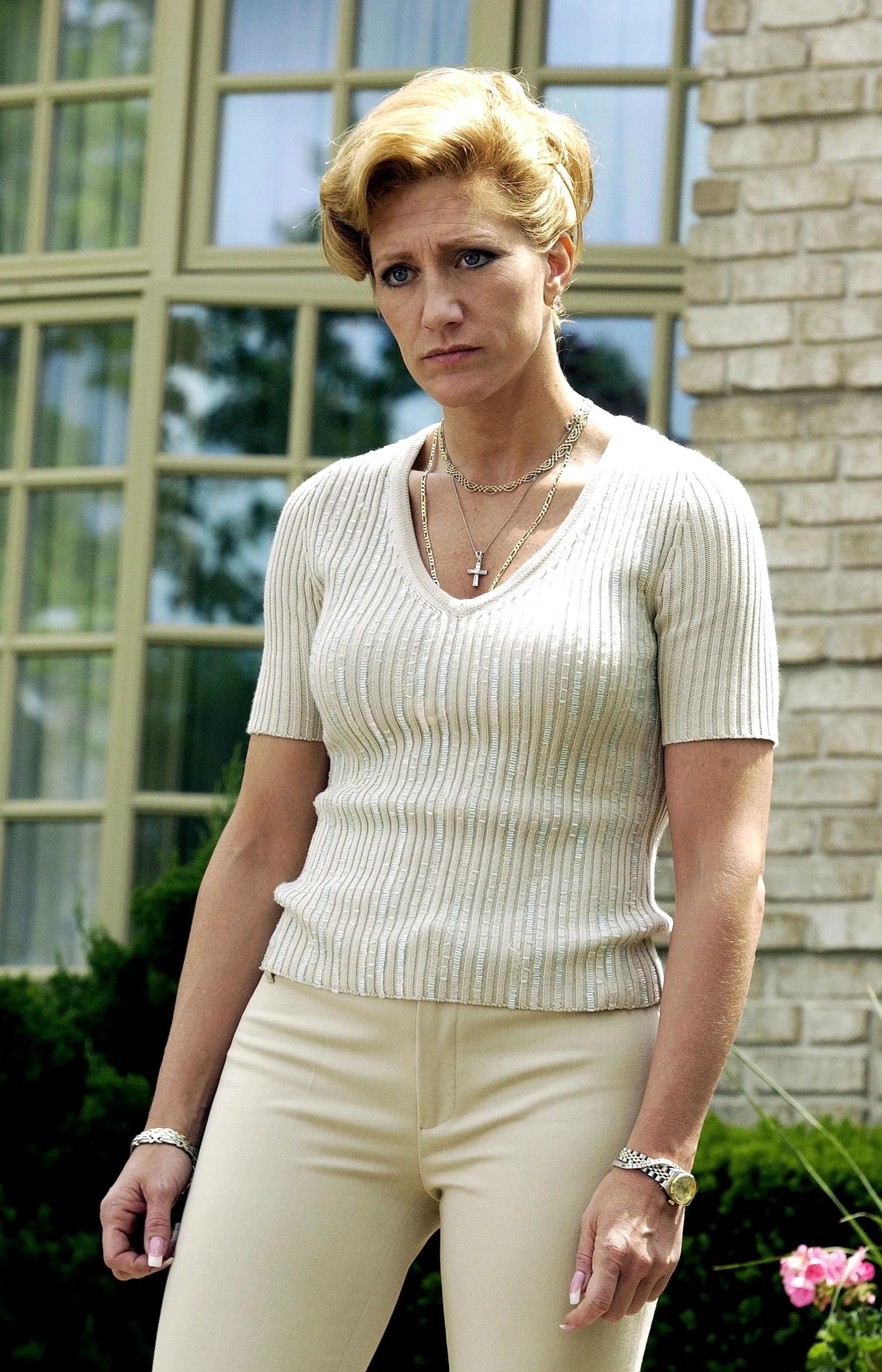 Edie Falco as Carmela Soprano.  Photograph from Alamy.