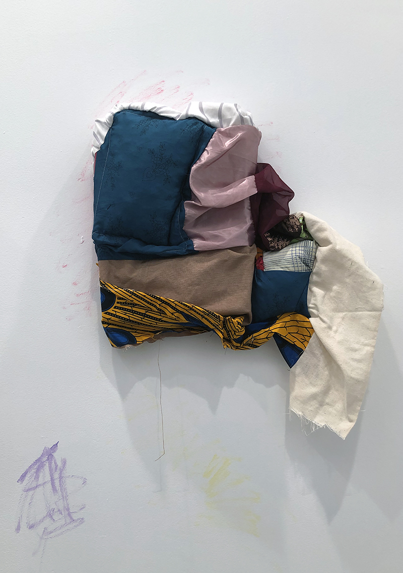 T.J. Dedeaux-Norris, 'Kindred'. 2019, found fabric, canvas, stuffing, thread. Courtesy of the artist.